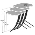 Miniatyrbilde 4 av 4: Hekkebord (3 stk) Pion - Hvit