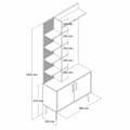 Miniatyrbillede 6 af 6: Hall Stand Viyana D - Hvid, Guld