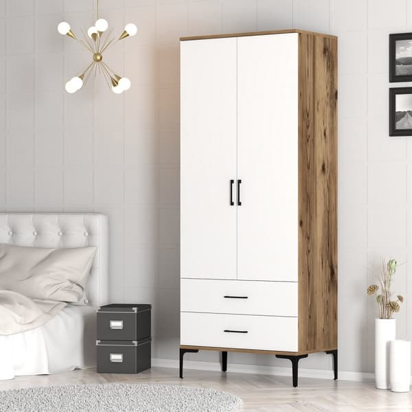 Garderobe Kumsal T - Valnød, Hvid