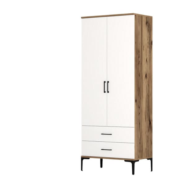 Garderobe Kumsal T - Valnød, Hvid