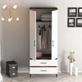Miniatyrbillede 2 af 6: Garderobe Kumsal T - Valnød, Hvid