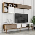 Miniatyrbilde 4 av 6: TV-enhet Milan TV - Valnøtt, Hvit