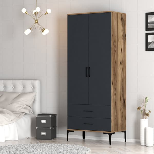 Garderobe Kumsal T - Valnød, antracit