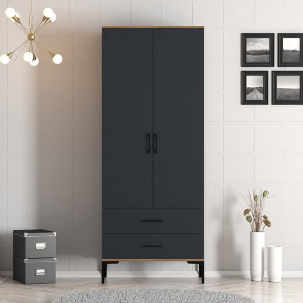 Garderobe Kumsal T - Valnød, antracit