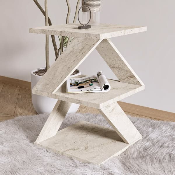Sidebord Albeni - Travertin