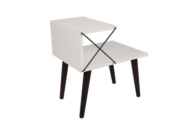 Nattbord Cross - Hvit