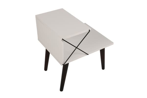 Nattbord Cross - Hvit