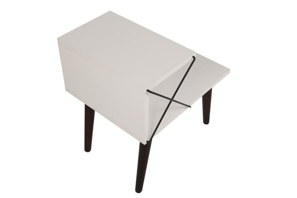 Nattbord Cross - Hvit