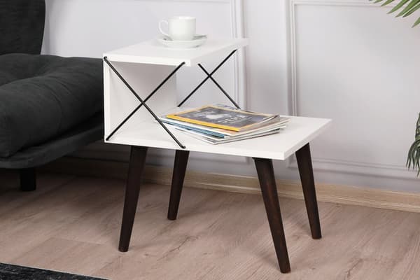 Nattbord Cross - Hvit