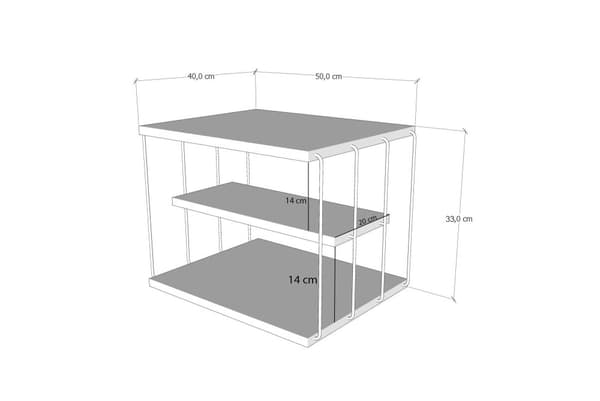 Sidebord Lifon - Gul