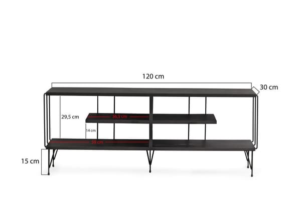 TV-stativ Eze - Mørkebrun