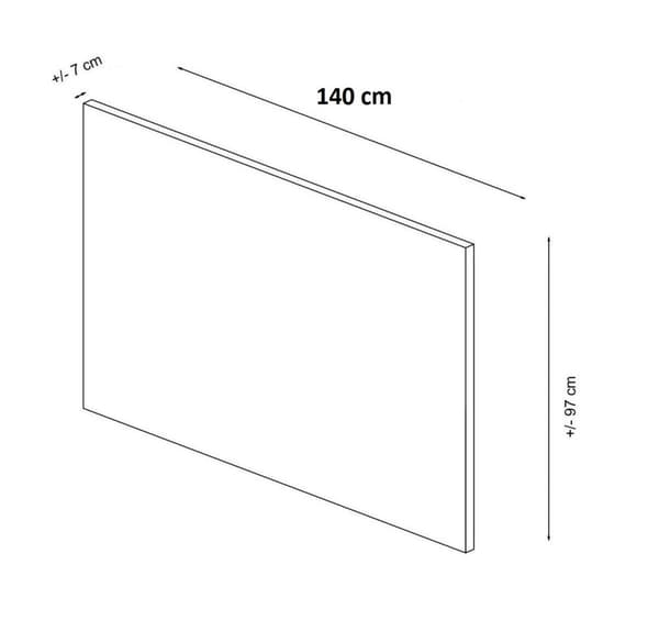 Sengegavl Safir 140 - Beige