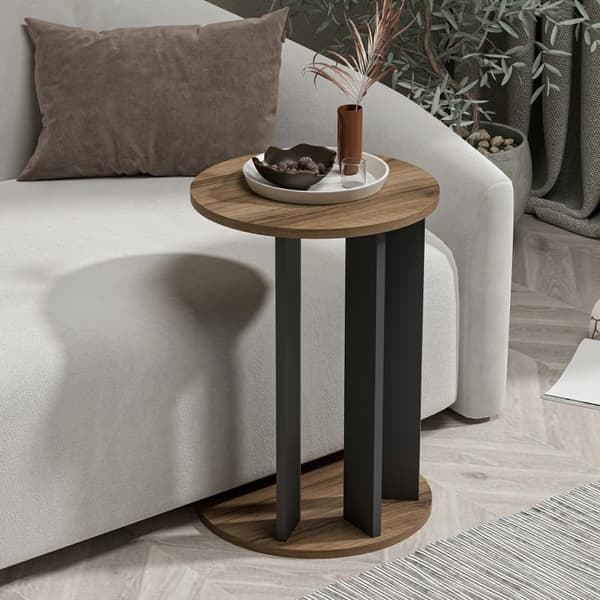 Sidebord Ema - Valnød, antracit