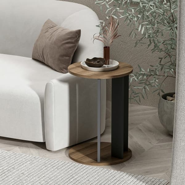 Sidebord Ema - Valnød, antracit