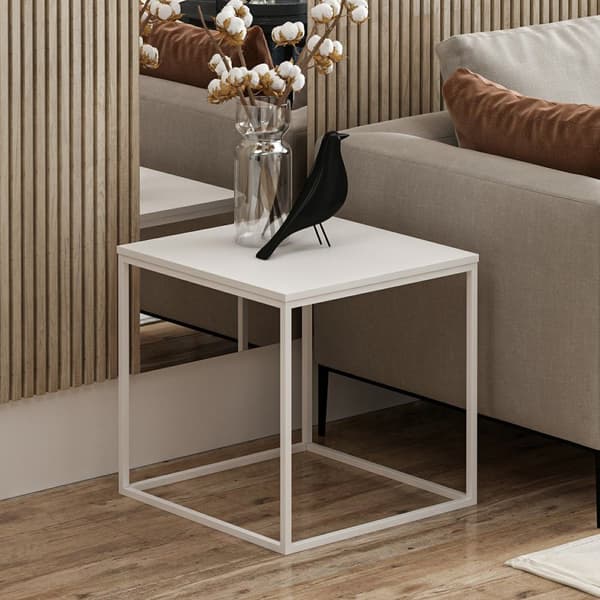 Sidobord Basak - Vit