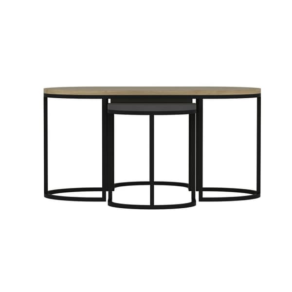 Redebord (3 stykker) Dena - antracit, eg