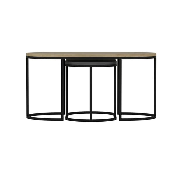 Redebord (3 stykker) Dena - antracit, eg