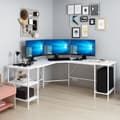 Miniatyrbild 3 av 5: Arbetsbord Power L - Vit