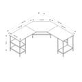 Miniatyrbild 5 av 5: Arbetsbord Power L - Vit