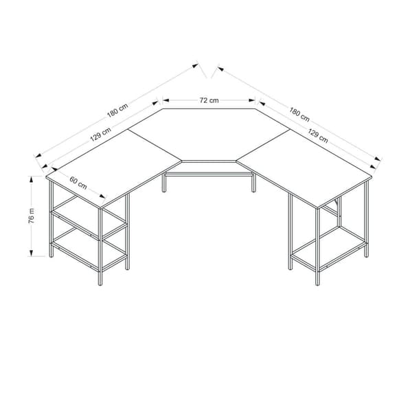 Arbetsbord Power L - Vit