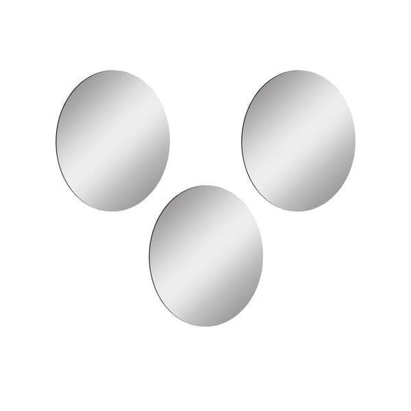 Spegel Rund - Trippel - Diameter: 20 cm - Silver