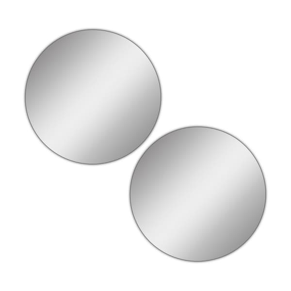 Speilrundt - Dobbel - Diameter: 30 cm - Sølv