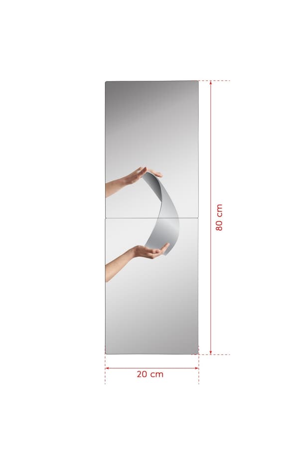 Spegel Rektangulär - 20 x 80 cm - Silver