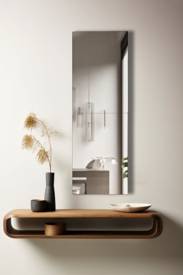 Spegel Rektangulär - 20 x 80 cm - Silver