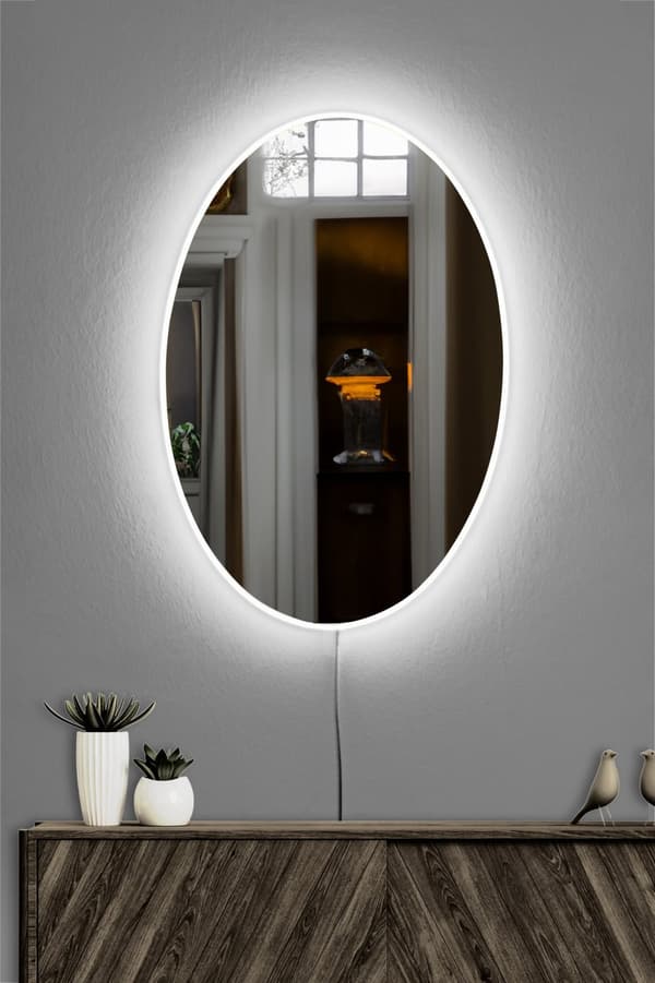 Spejl med Led Belysning Belrosa - Hvid