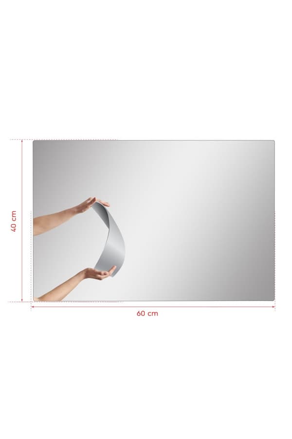 Speil Rektangulært - 40 x 60 cm - Sølv