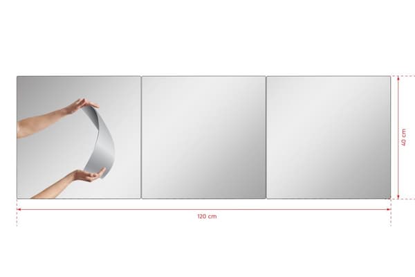 Spegel Rektangulär - 40 x 120 cm - Silver
