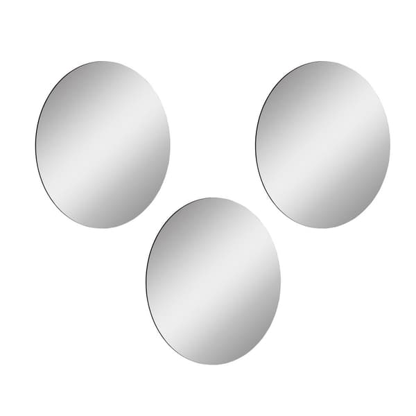 Speil Rundt - Trippel - Diameter: 30 cm - Sølv