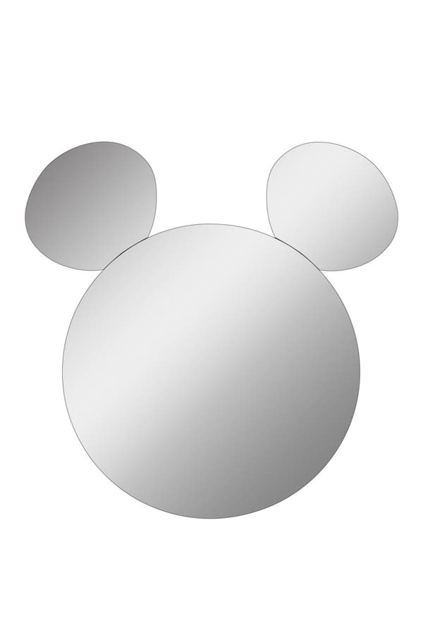 Speil med Led-belysning Mickey Silver - Hvit