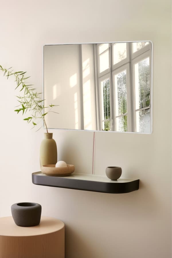 Speil med Led Belysning Rektangulært - 40 x 60 cm - Hvit