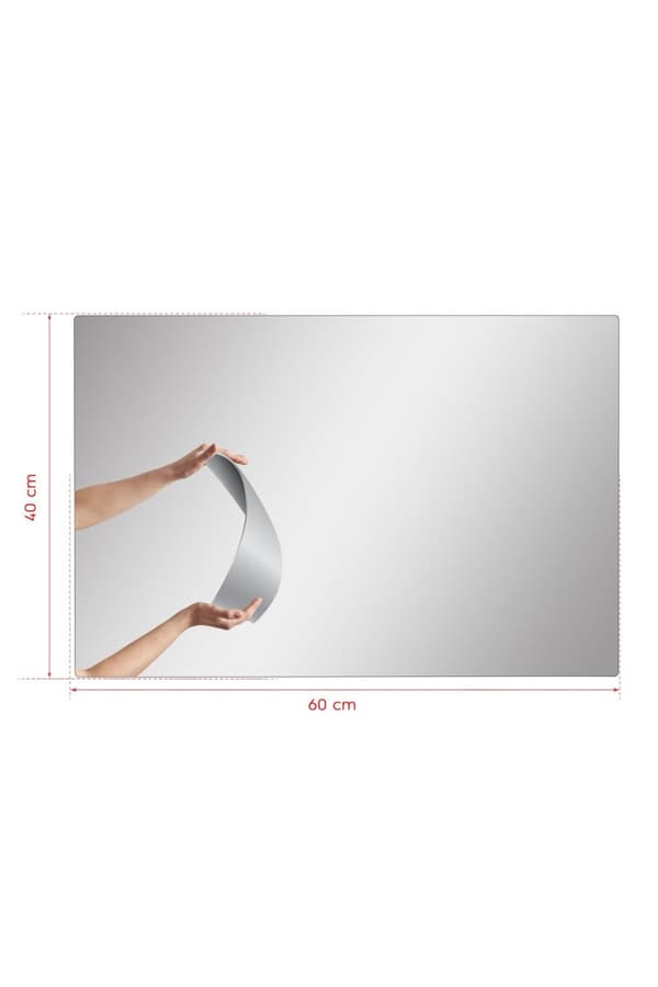 Speil med Led Belysning Rektangulært - 40 x 60 cm - Hvit
