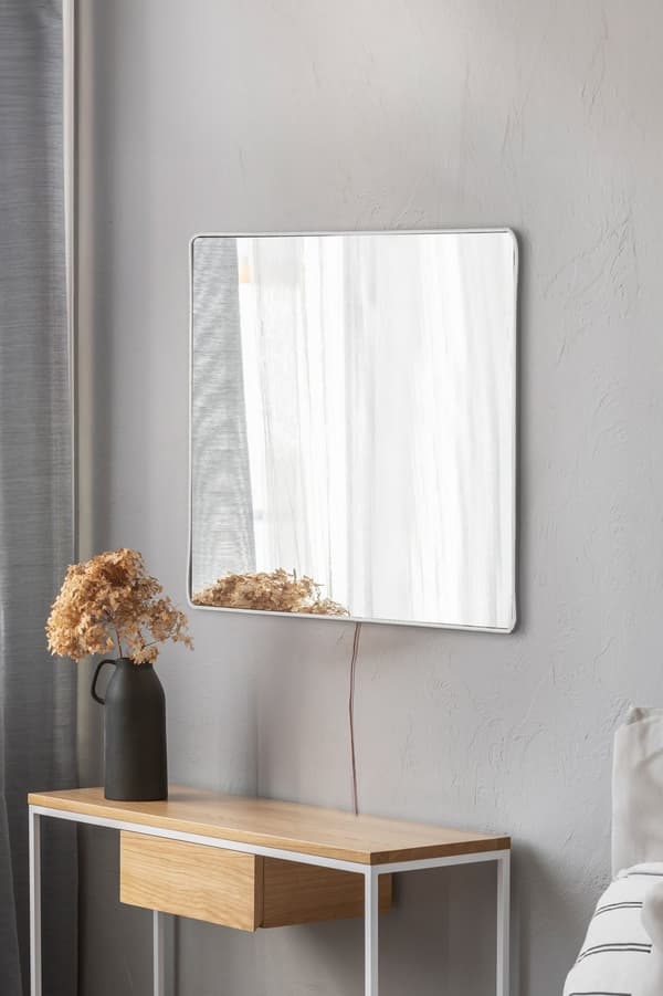 Speil med Led Lighting Square - 50 x 50 cm - Hvit