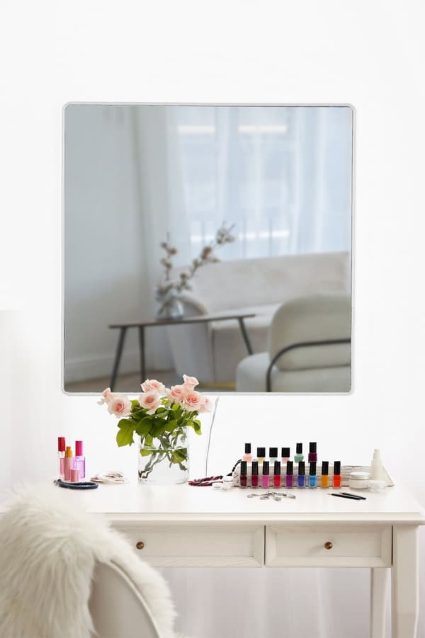 Speil med Led Lighting Square - 50 x 50 cm - Hvit
