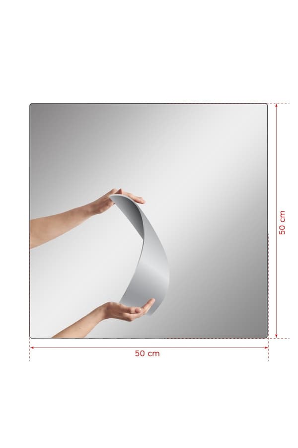 Speil med Led Lighting Square - 50 x 50 cm - Hvit