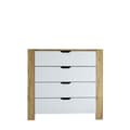 Miniatyrbilde 7 av 8: Kommode Nisan 1600-026 - Hvit, Valnøtt