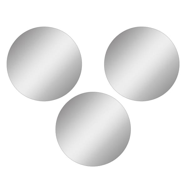 Speil Rundt - Trippel - Diameter: 40 cm - Sølv