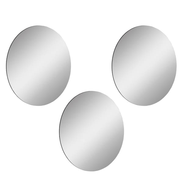Speil Rundt - Trippel - Diameter: 40 cm - Sølv