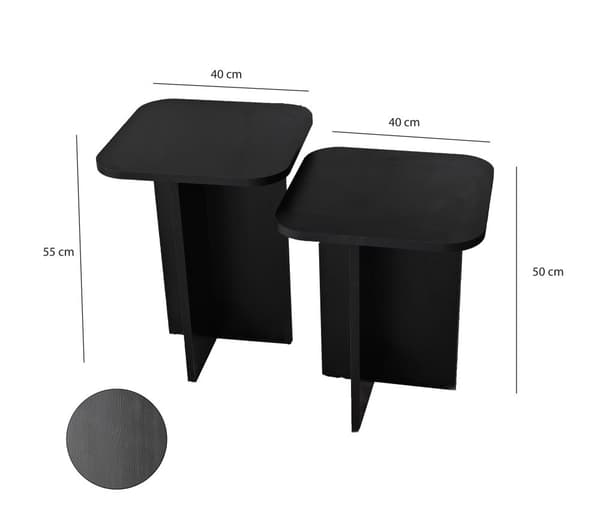 Sidobordsset Blues Set - Svart
