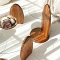 Miniatyrbillede 6 af 9: Side Table Surf - Kastanje, Gennemsigtig