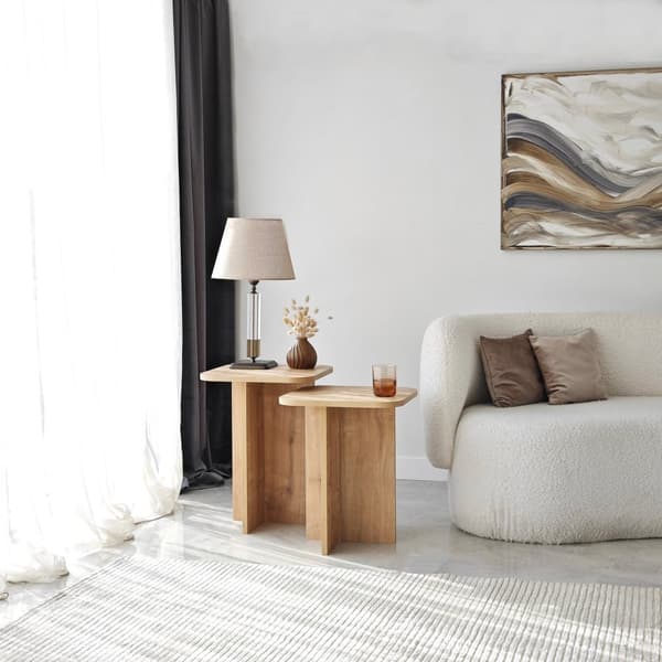 Side Table Set Blues Set - Sapphire Oak