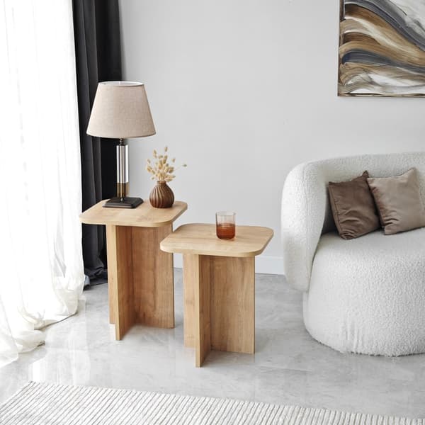 Side Table Set Blues Set - Sapphire Oak