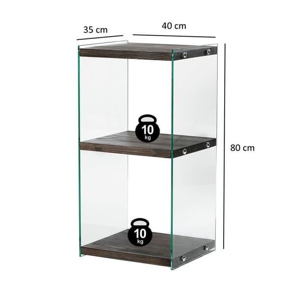 Bokhylle Aqua 2 - Antrasitt