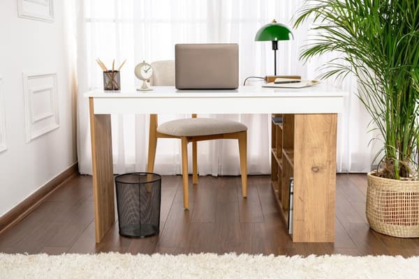 Study Desk Vesper - White, Atlantic Pine