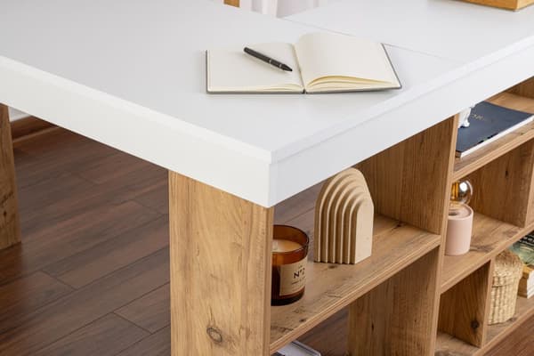 Study Desk Vesper - White, Atlantic Pine