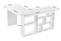 Miniatyrbillede 7 af 7: Study Desk Vesper - White, Atlantic Pine