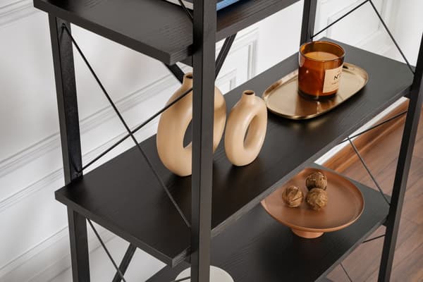 Bokhylle Elysian - Wood Black, Black